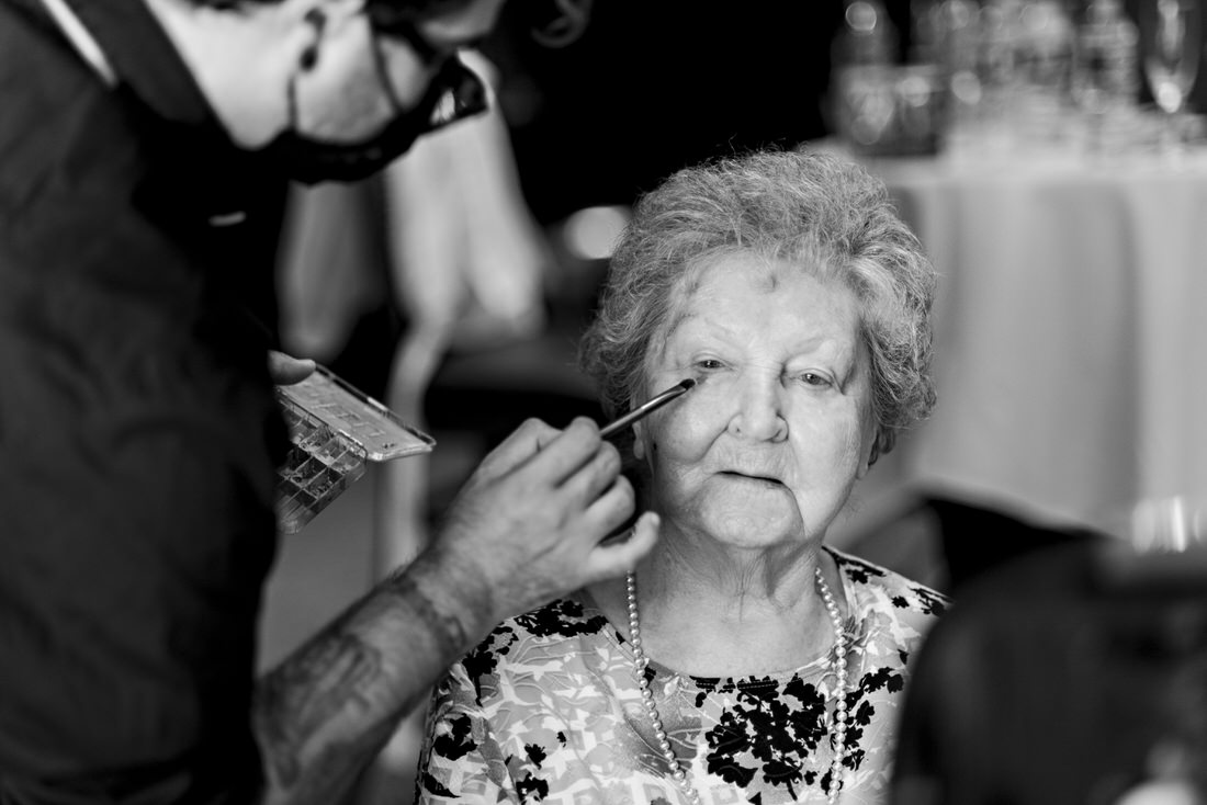 Grandmother getting ready for her granddaughter's wedding