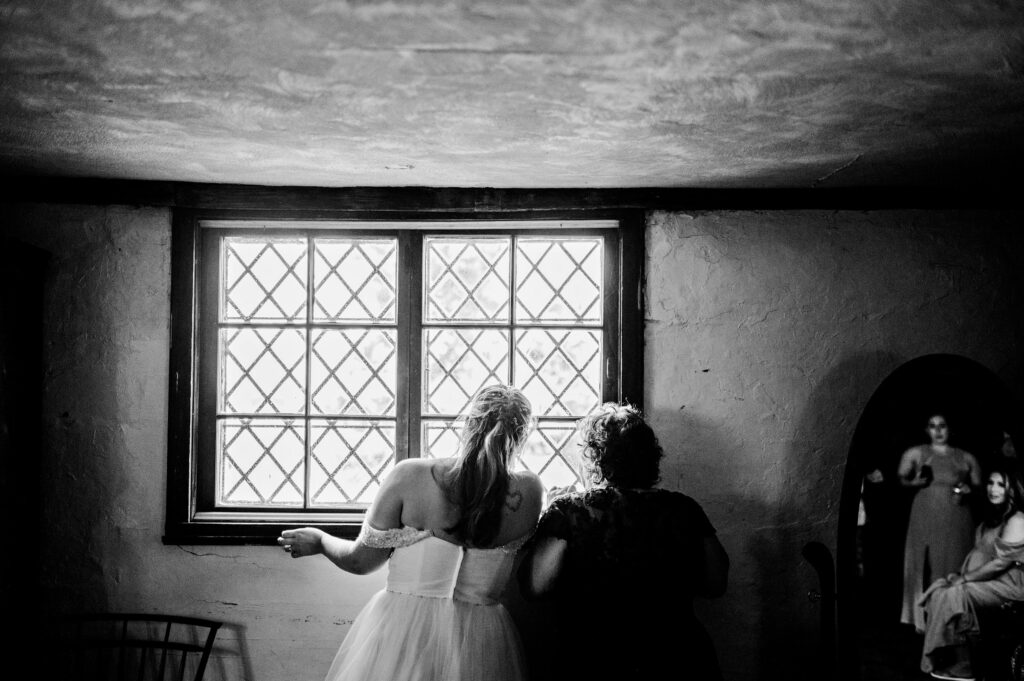 Bride getting ready portraits at The House of Seven Gables 