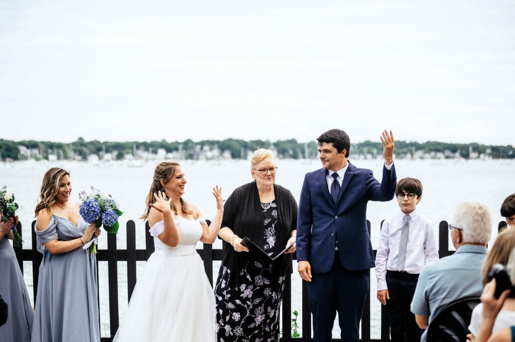 Wedding ceremony at The House of Seven Gables