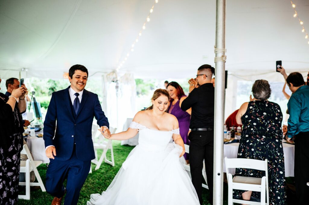 Tented wedding reception at The House of Seven Gables