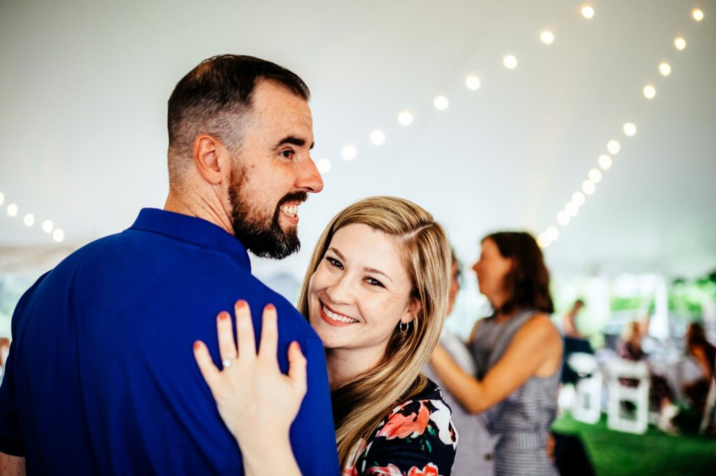 Tented wedding reception at The House of Seven Gables