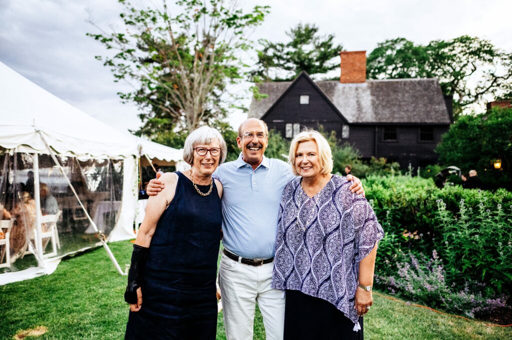 Family portrait during wedding at The House of Seven Gables 