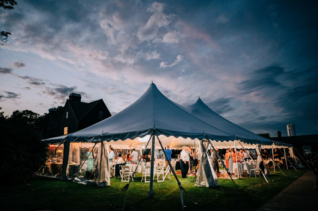 Tented reception at The House of Seven Gables in Salem, MA