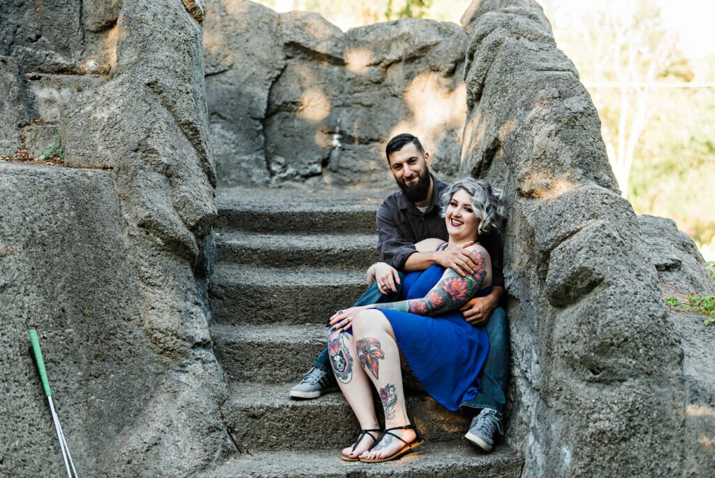 Mini golf engagement session 