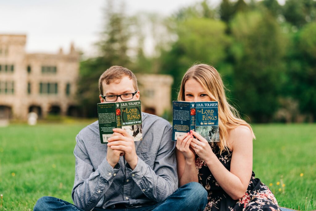 A Unique Engagement Session with Beer, Pizza, and LOTR