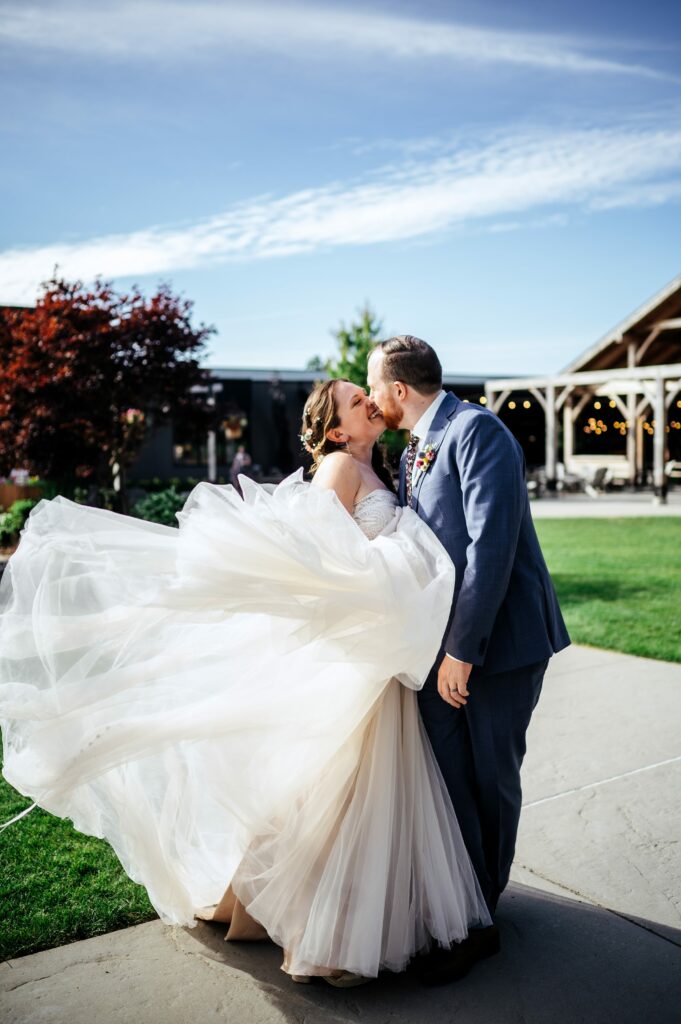 Central MA wedding photographer portrait of bride and groom