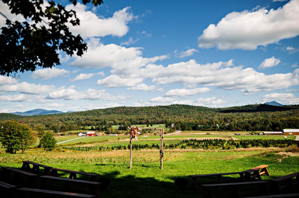 Elopement wedding at Isham Family Farm in Vermont by a Boston wedding photographer