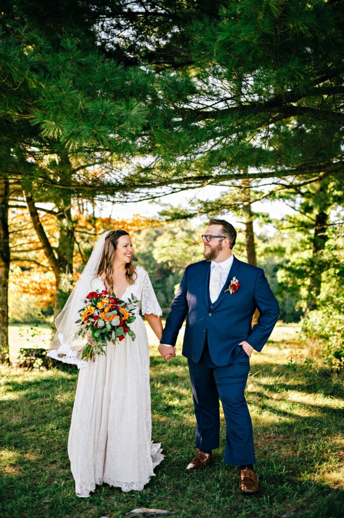 Elopement wedding at Isham Family Farm in Vermont by a Boston wedding photographer