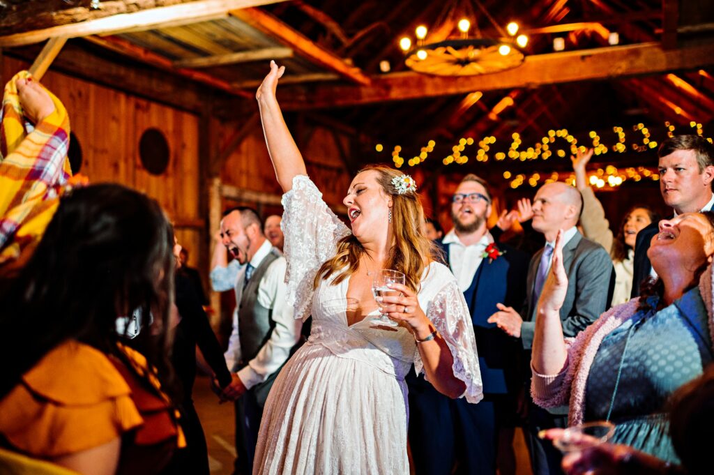 Groom plays during reception with his band