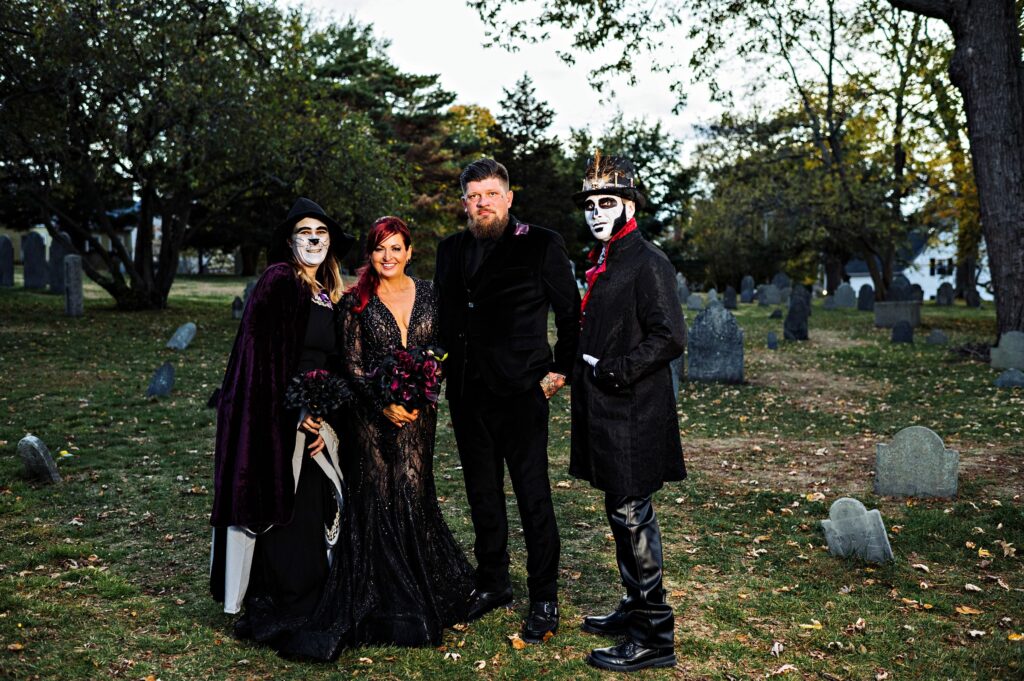 Halloween photos taken in cemetery in Salem