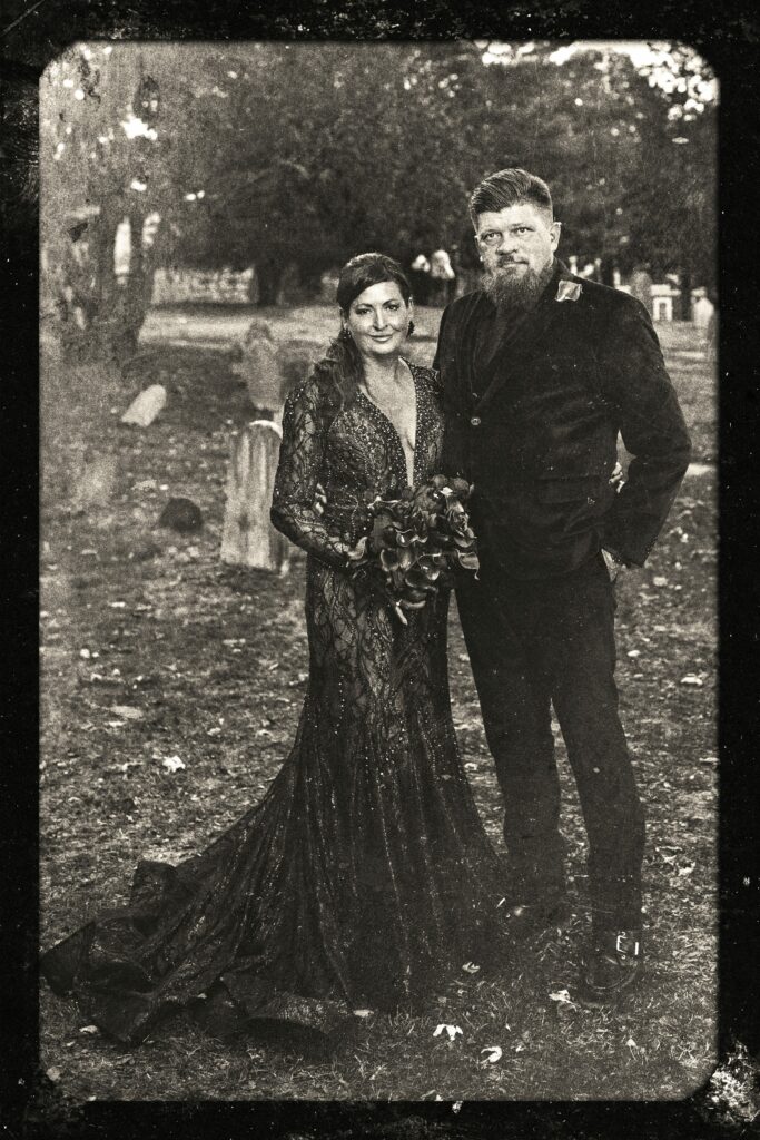 Halloween photos taken in cemetery in Salem