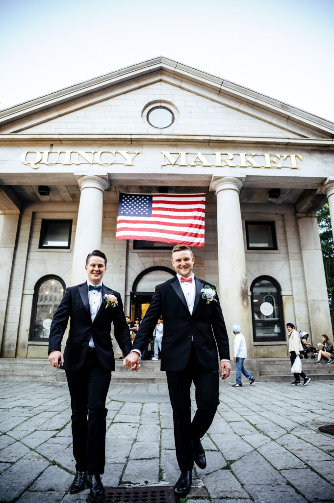 Boston wedding photography with two grooms 