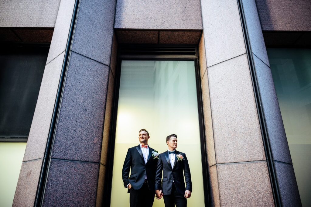 Boston wedding photography with two grooms 