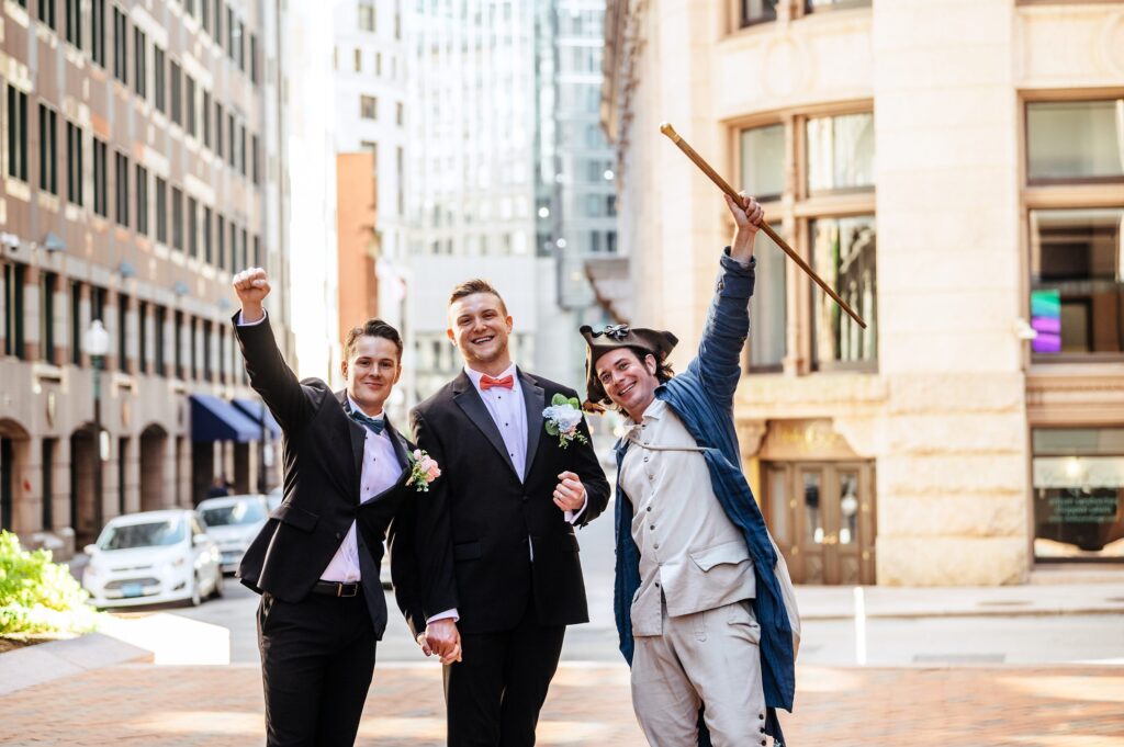 Boston wedding photography with two grooms 