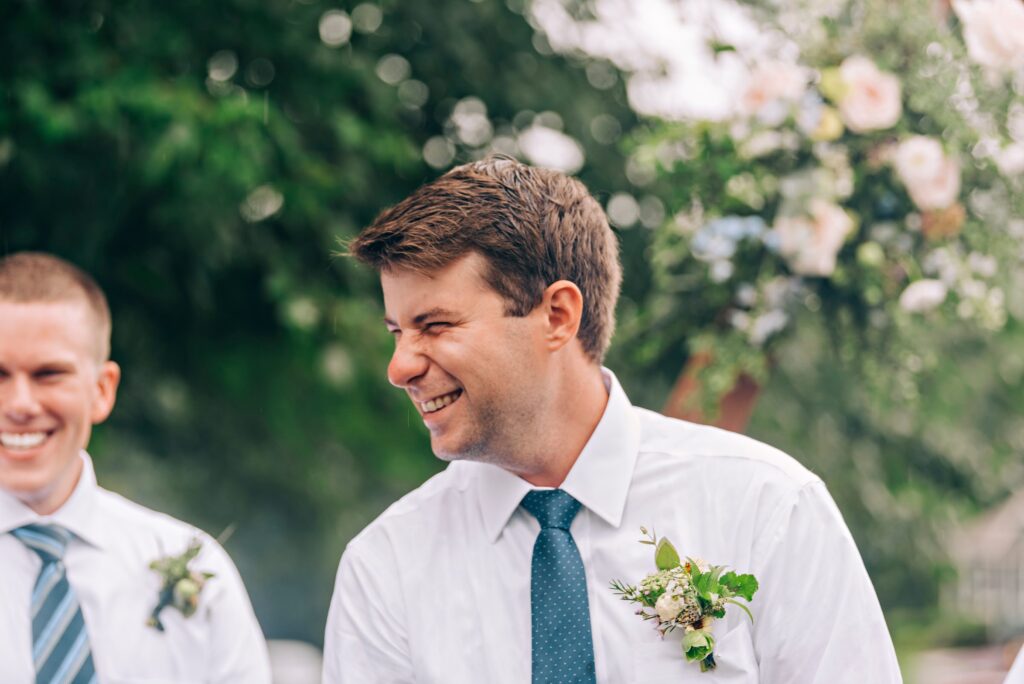 Backyard rainy wedding 