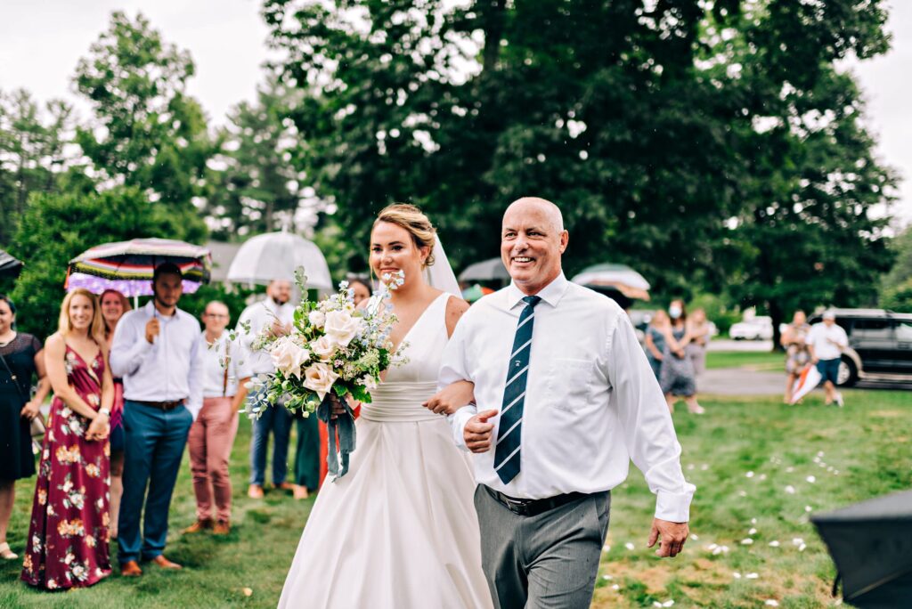 Backyard rainy wedding 