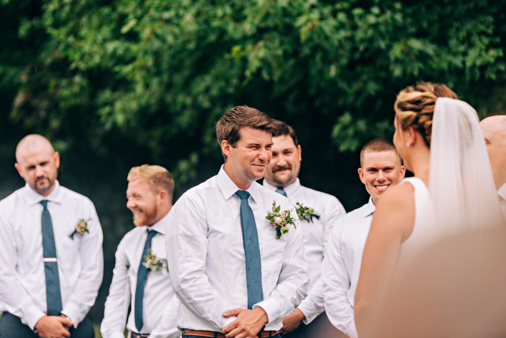 Backyard rainy wedding 