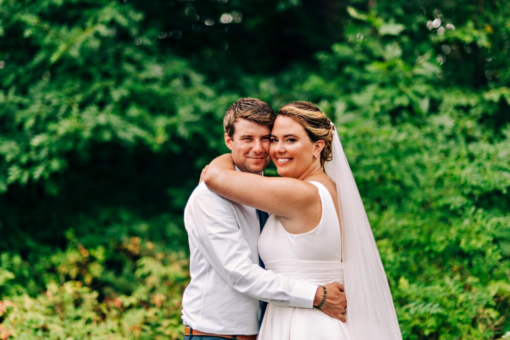 Backyard rainy wedding 