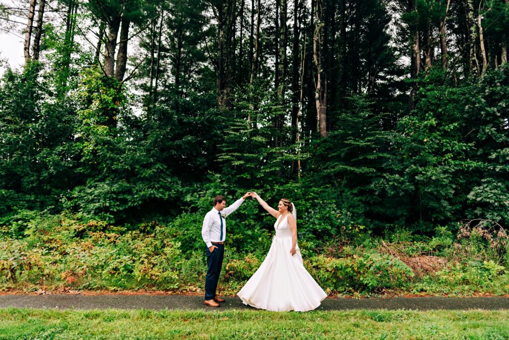 Backyard rainy wedding 