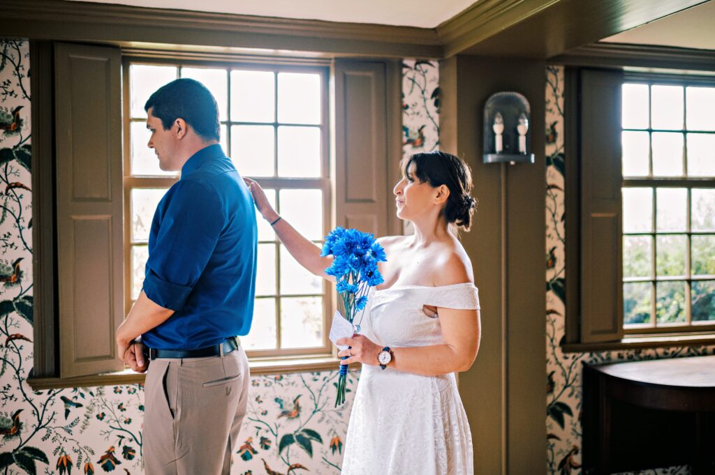 Elopement at the House of Seven Gables in the rain