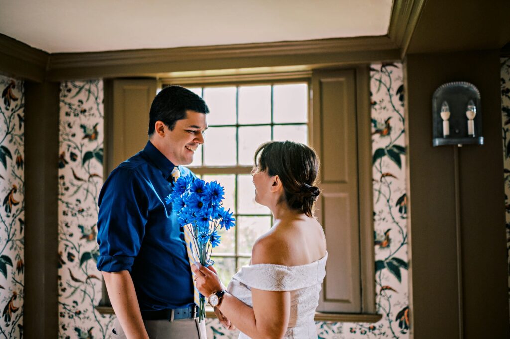 Elopement at the House of Seven Gables in the rain