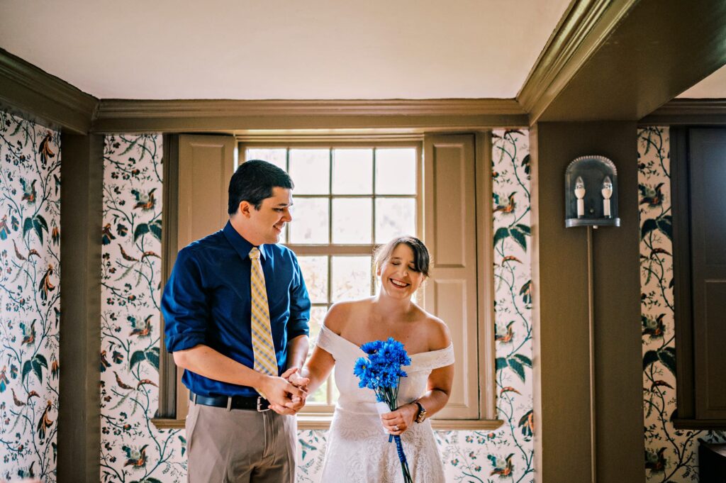 Elopement at the House of Seven Gables in the rain