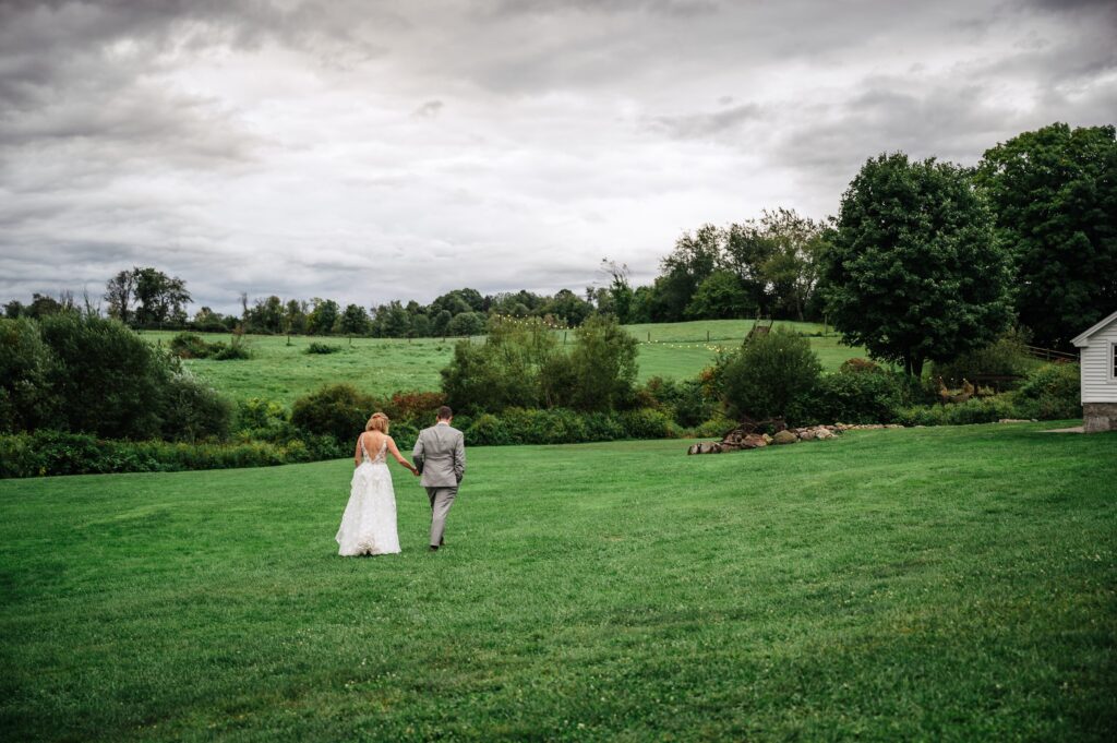 Indoor wedding photos in the rain