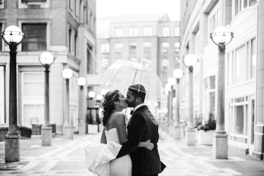 Bride and groom portraits at the Boston Harbor Hotel