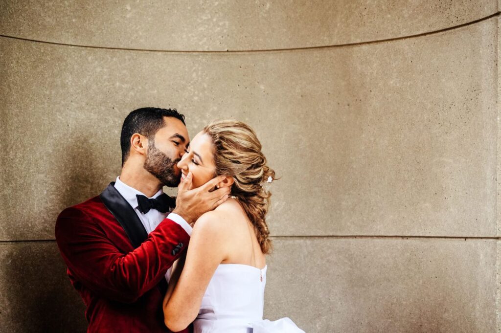 Bride and groom portraits at the Boston Harbor Hotel