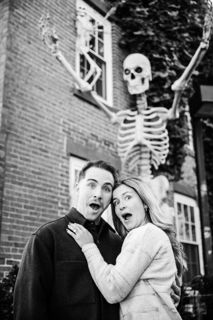 Salem, MA Engagement Photos in the fall 