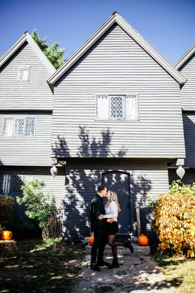 Salem, MA Engagement Photos in the fall 