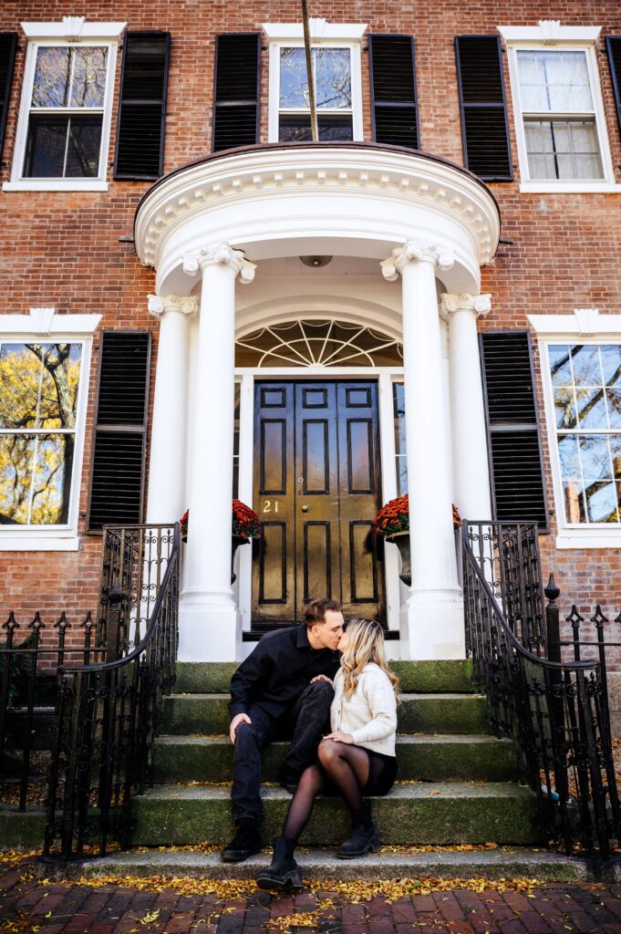 Salem, MA Engagement Photos in the fall 