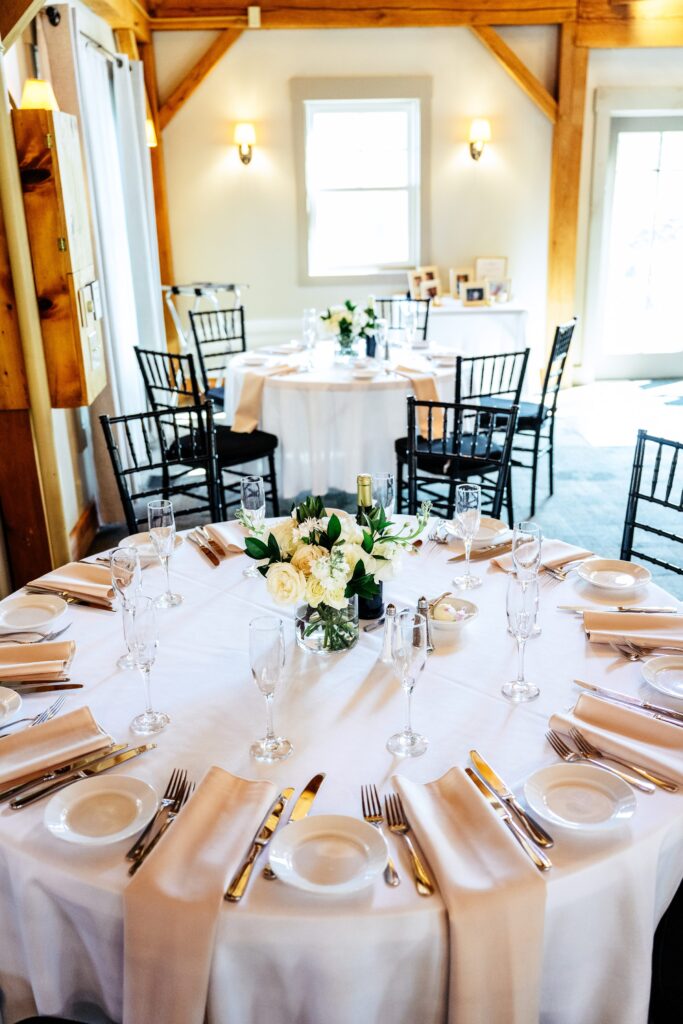 Reception at The Barn at Wight Farm, a barn venue in Central MA