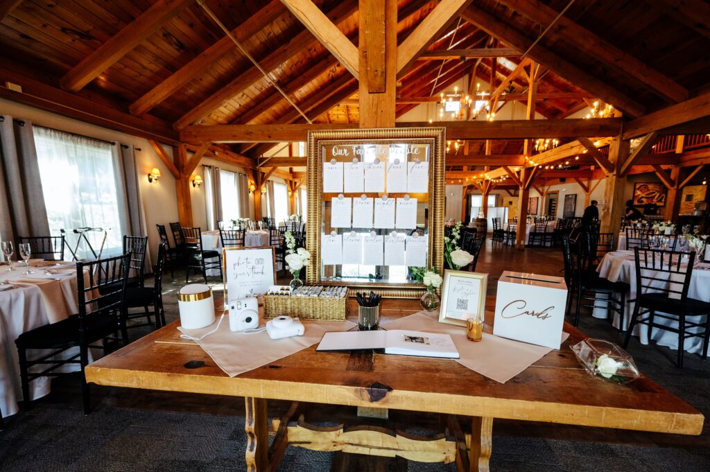 Reception at The Barn at Wight Farm, a barn venue in Central MA