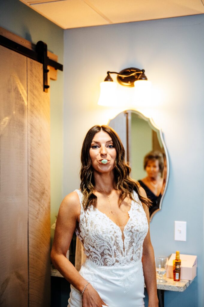 Bride getting ready portrait