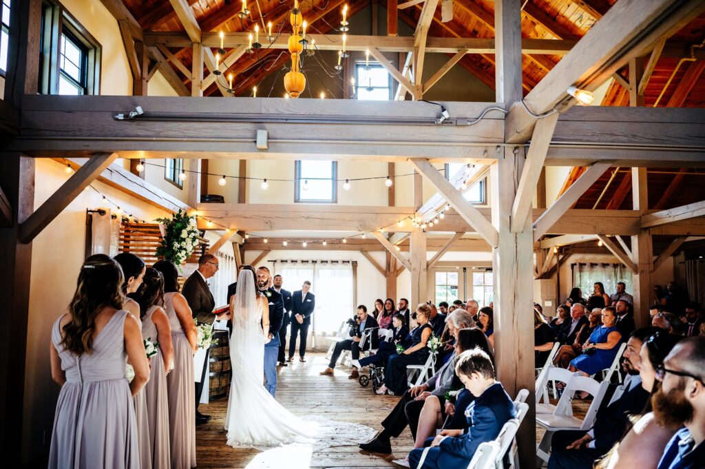 Ceremony at The Barn at Wight Farm in the Alpheas Room