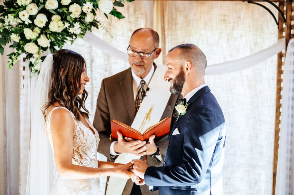 Ceremony at The Barn at Wight Farm in the Alpheas Room