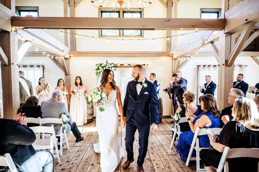 Ceremony at The Barn at Wight Farm in the Alpheas Room