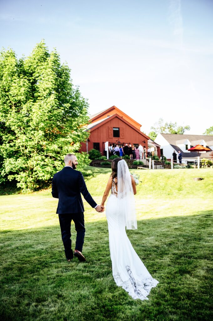 Central MA wedding photographer bride and groom portraits at The Barn at Wight Farm