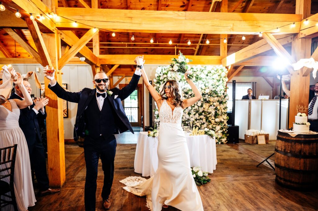 Reception at The Barn at Wight Farm, a barn venue in Central MA