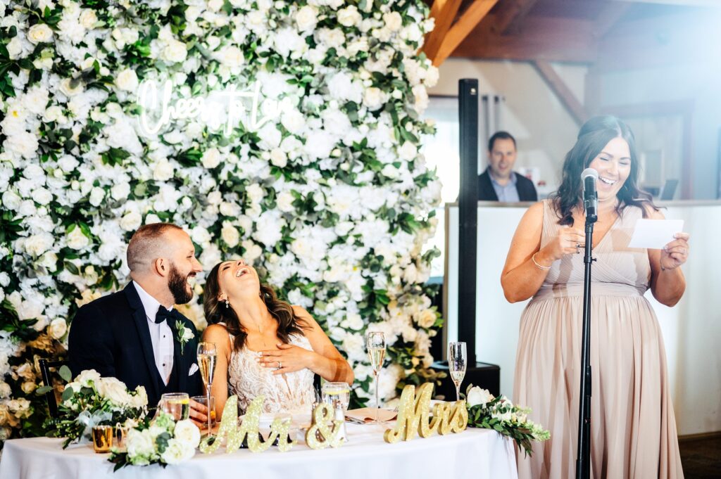 Reception at The Barn at Wight Farm, a barn venue in Central MA