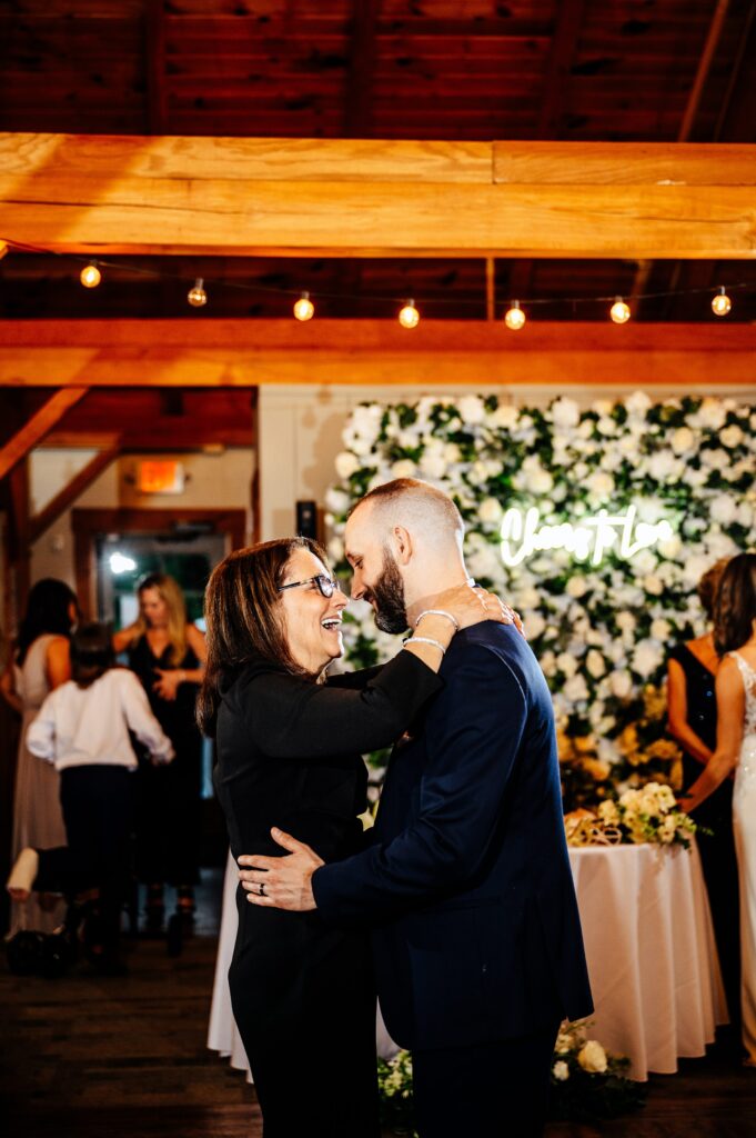 Reception at The Barn at Wight Farm, a barn venue in Central MA