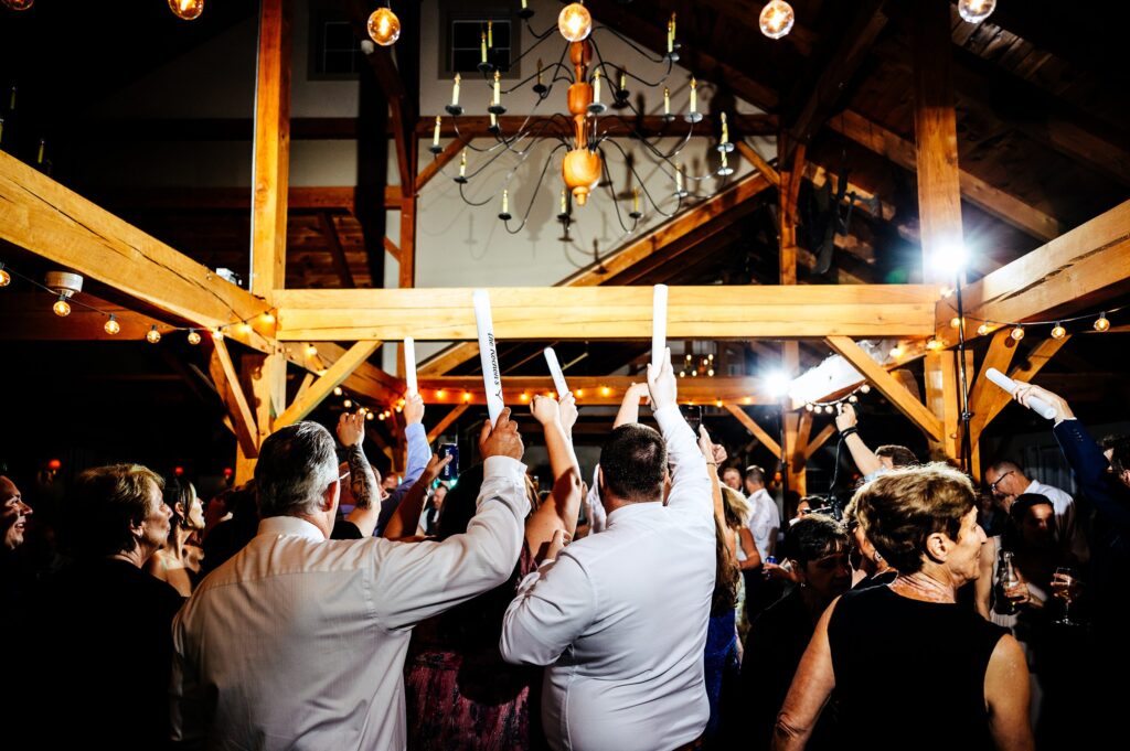 Reception at The Barn at Wight Farm, a barn venue in Central MA