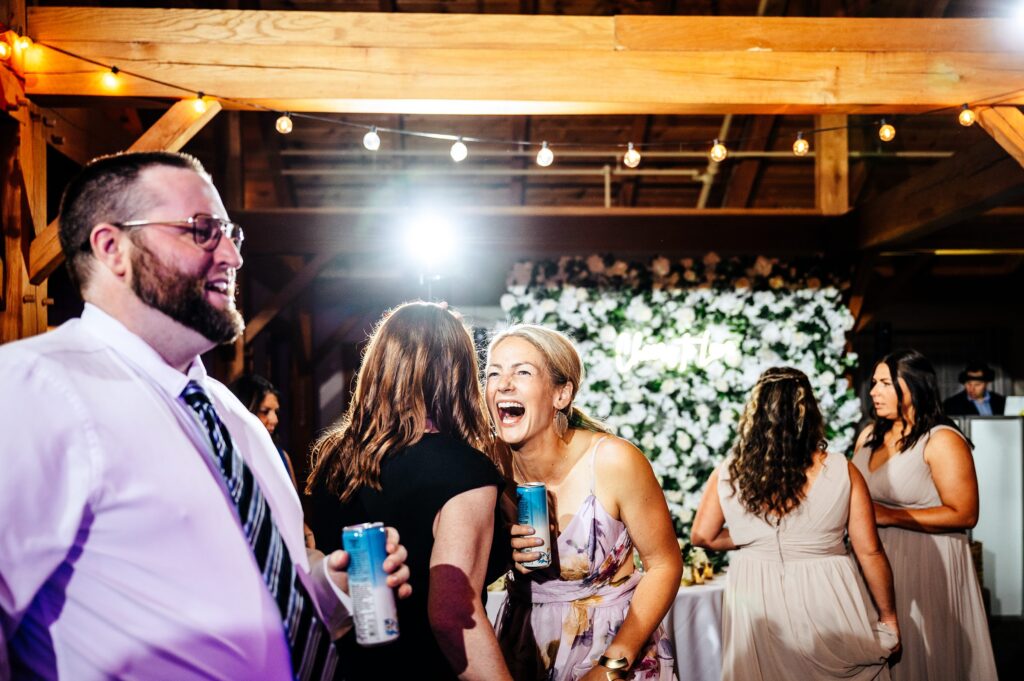 Reception at The Barn at Wight Farm, a barn venue in Central MA