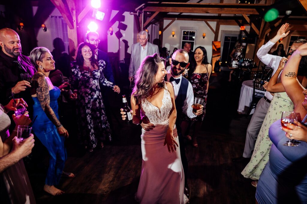 Reception at The Barn at Wight Farm, a barn venue in Central MA