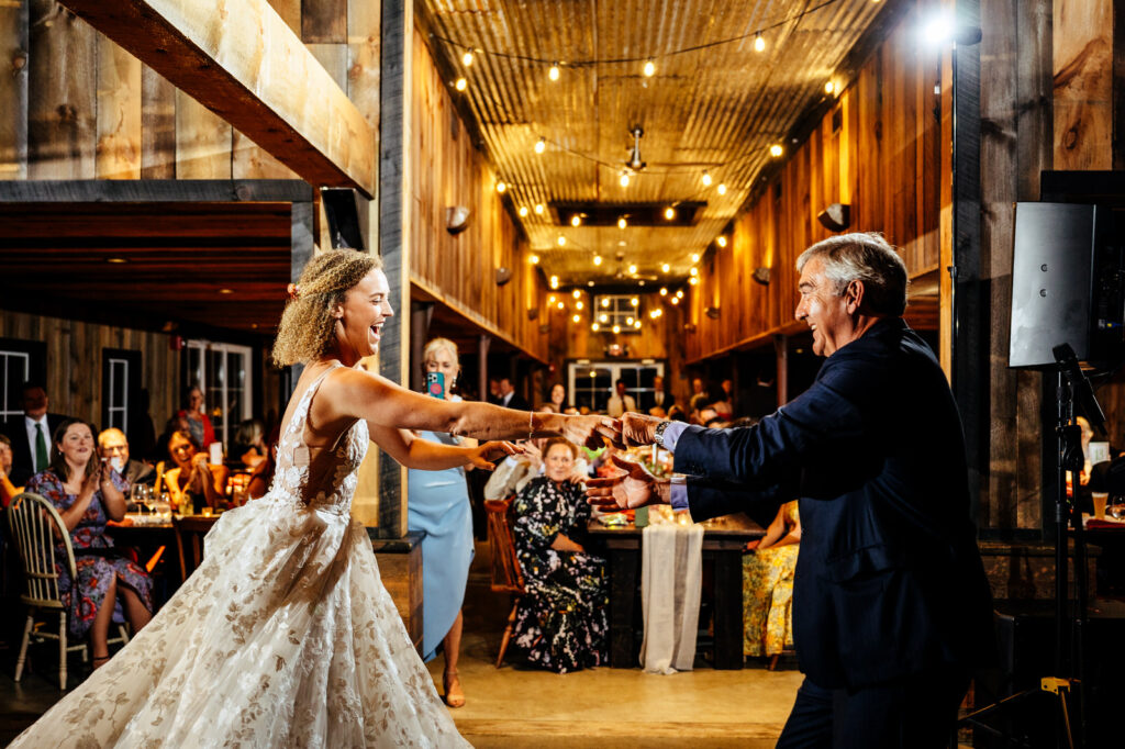 Bride and her father dancing